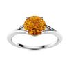 Image 1 : Natural 1.21 CTW Citrine Solitaire Ring 14K White Gold