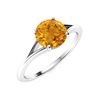 Image 2 : Natural 1.21 CTW Citrine Solitaire Ring 14K White Gold