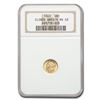 Image 1 : 1849 $1 Liberty Gold Small Head Closed Wreath MS-63 NGC