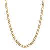 Image 2 : 14k Yellow Gold 6 mm Concave Open Figaro Chain - 26 in.