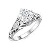 Image 2 : Natural 1.14 CTW Diamond Solitaire Ring 18K White Gold