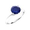 Image 2 : Natural 1.02 CTW Sapphire Solitaire Ring 18K White Gold