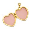Image 2 : 14k Yellow Gold .005 ct Diamond Locket Pendant - 25 mm
