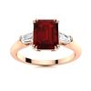 Image 1 : Natural 2.43 CTW Garnet & Diamond Engagement Ring 14K Rose Gold