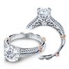 Image 1 : Natural 1.42 CTW Verragio Parisian D-108 Round Cut Engagement Ring 14KT Two Tone