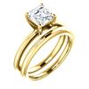 Image 1 : Natural 1.22 CTW Asscher Cut Diamond Engagement Ring 18KT Yellow Gold