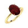 Image 2 : Natural 6.02 CTW Garnet Solitaire Ring 18K Yellow Gold