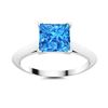 Image 1 : Natural 0.90 CTW Topaz Solitaire Ring 18K White Gold