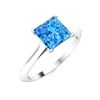 Image 2 : Natural 0.90 CTW Topaz Solitaire Ring 18K White Gold