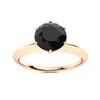 Image 1 : Natural 1.02 CTW Black Diamond Solitaire Ring 18K Rose Gold