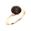 Image 2 : Natural 1.41 CTW Smoky Quartz Solitaire Ring 14K Rose Gold