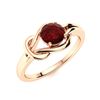 Image 2 : Natural 0.42 CTW Garnet Solitaire Ring 18K Rose Gold