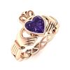 Image 2 : Natural 0.41 CTW Amethyst Solitaire Ring 14K Rose Gold