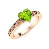 Image 2 : Natural 1.51 CTW Peridot Solitaire Ring 18K Rose Gold