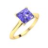 Image 2 : Natural 0.81 CTW Tanzanite Solitaire Ring 18K Yellow Gold