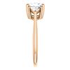 Image 3 : Natural 2.12 CTW Princess & Trillion Cut 3-Stone Diamond Ring 14KT Rose Gold