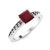 Image 2 : Natural 0.67 CTW Ruby Solitaire Ring 18K White Gold