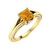 Image 2 : Natural 1.17 CTW Citrine & Diamond Engagement Ring 18K Yellow Gold