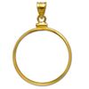 Image 2 : 14K Gold Screw-Top Plain-Front Coin Bezel ($10 U.S. Gold)