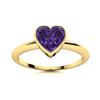 Image 1 : Natural 0.65 CTW Amethyst Solitaire Ring 14K Yellow Gold