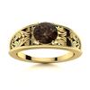 Image 1 : Natural 0.62 CTW Smoky Quartz Solitaire Ring 18K Yellow Gold