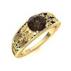 Image 2 : Natural 0.62 CTW Smoky Quartz Solitaire Ring 18K Yellow Gold