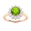 Image 1 : Natural 1.07 CTW Peridot & Diamond Engagement Ring 14K Rose Gold