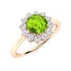 Image 2 : Natural 1.07 CTW Peridot & Diamond Engagement Ring 14K Rose Gold