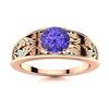 Image 1 : Natural 1.02 CTW Pink Sapphire Solitaire Ring 14K Rose Gold