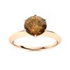 Image 1 : Natural 1.51 CTW Brown Diamond Solitaire Ring 14K Rose Gold