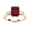 Image 1 : Natural 2.43 CTW Ruby & Diamond Engagement Ring 14K Rose Gold