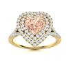 Image 1 : Natural 1.10 CTW Morganite & Diamond Engagement Ring 18K Yellow Gold