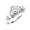 Image 2 : Natural 0.74 CTW Diamond Solitaire Ring 14K White Gold