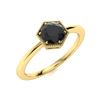 Image 2 : Natural 0.71 CTW Onyx Solitaire Ring 14K Yellow Gold