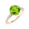 Image 2 : Natural 1.98 CTW Peridot & Diamond Engagement Ring 18K Rose Gold