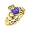 Image 2 : Natural 0.47 CTW Tanzanite Solitaire Ring 18K Yellow Gold
