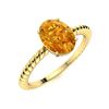 Image 2 : Natural 2.13 CTW Citrine Solitaire Ring 18K Yellow Gold