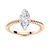 Image 1 : Natural 0.30 CTW Topaz Solitaire Ring 14K Rose Gold