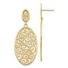 Image 1 : 14k Oval Dangle Earrings
