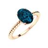 Image 2 : Natural 1.42 CTW Topaz Solitaire Ring 14K Rose Gold