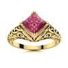 Image 1 : Natural 0.77 CTW Tourmaline Solitaire Ring 18K Yellow Gold