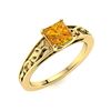 Image 2 : Natural 0.81 CTW Citrine Solitaire Ring 18K Yellow Gold