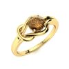 Image 2 : Natural 0.82 CTW Brown Diamond Solitaire Ring 18K Yellow Gold