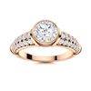 Image 1 : Natural 1.36 CTW Diamond Solitaire Ring 14K Rose Gold