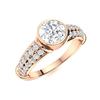 Image 2 : Natural 1.36 CTW Diamond Solitaire Ring 14K Rose Gold