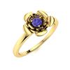 Image 2 : Natural 0.12 CTW Tanzanite Solitaire Ring 18K Yellow Gold