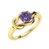 Image 2 : Natural 1.22 CTW Iolite Solitaire Ring 18K Yellow Gold