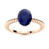 Image 1 : Natural 0.96 CTW Sapphire Solitaire Ring 18K Rose Gold