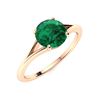 Image 2 : Natural 1.01 CTW Emerald Solitaire Ring 14K Rose Gold