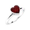 Image 2 : Natural 1.70 CTW Garnet Solitaire Ring 18K White Gold